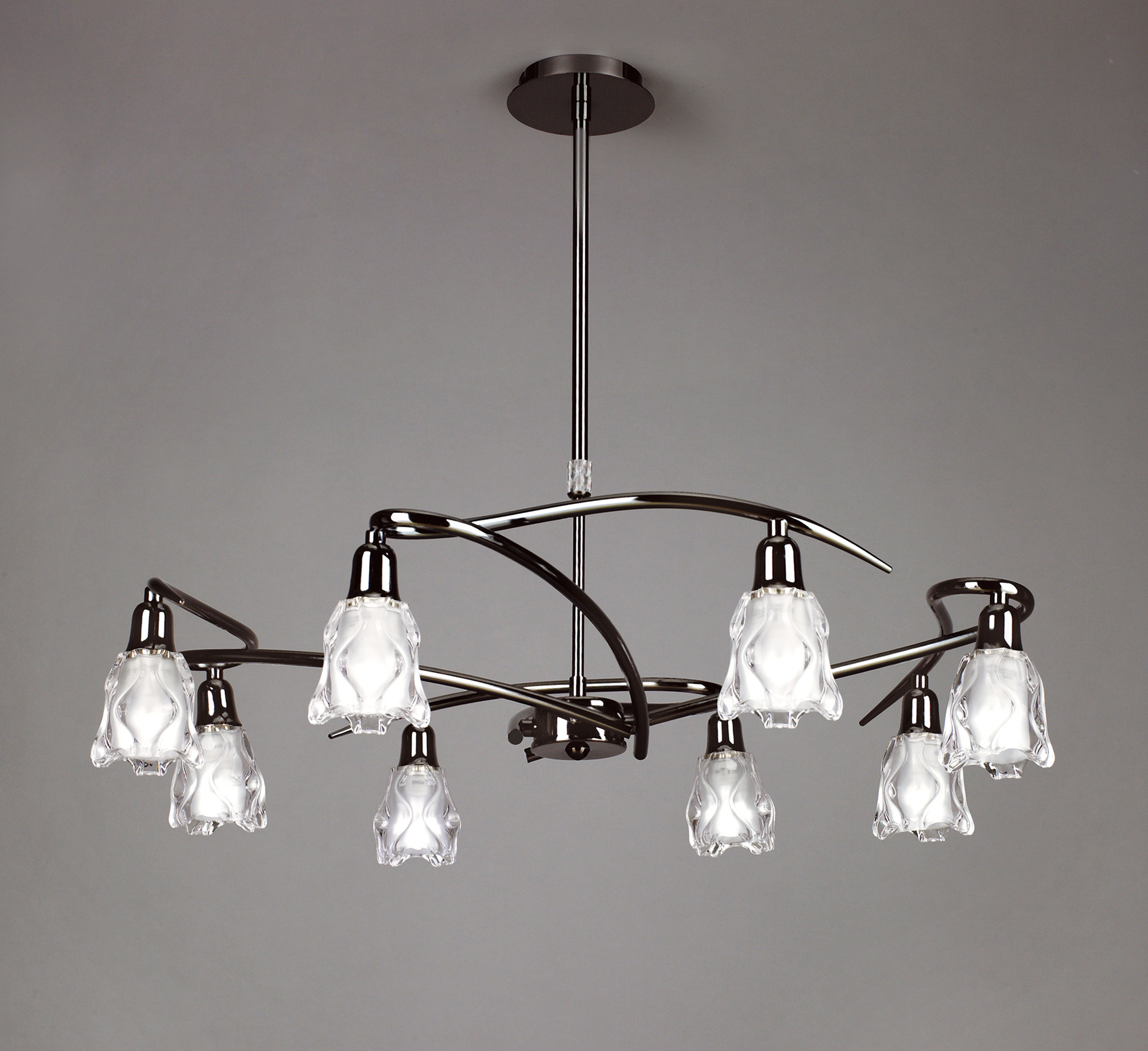 Amel Black Chrome Ceiling Lights Mantra Multi Arm Fittings